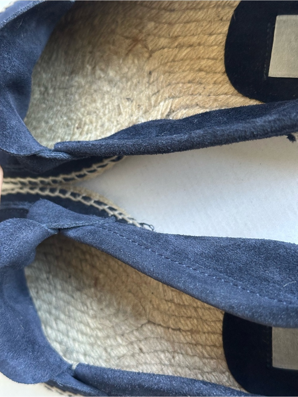 Reiss Cannes Navy Suede Penny Strap Espadrille Loafers EU 44 US 11 - Picture 11 of 16
